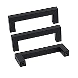 Goldenwarm 10 Pack Black Square Bar Cabinet Pull