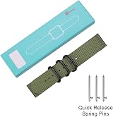 FINTIE Woven Nylon Band for Garmin Vivoactive 3 645 245 Samsung Gear S2/Sport view 6