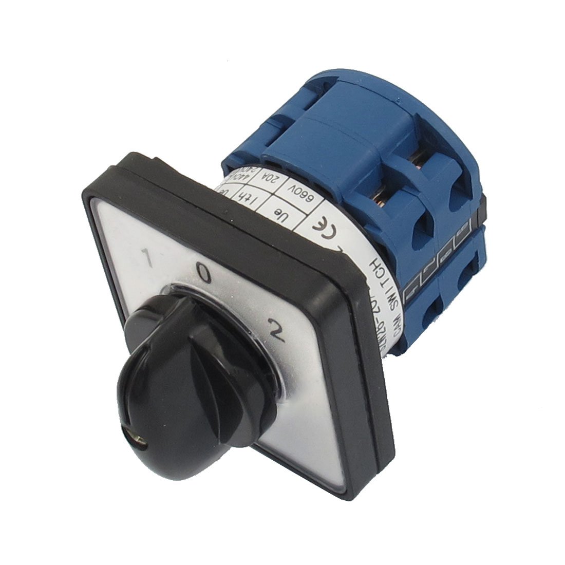 Sourcingmap Ith 20A 1-0-2 On-Off-On Position 8 Terminals Rotary Cam Combination Switch