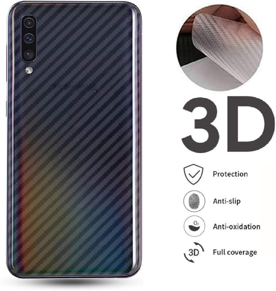 GIVELUCKY 3D Curved Transparent Carbon Fiber Sticker Film ，For Samsung Galaxy A71 A51 A31 A50 Back Full Coverage Screen Protector