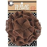 Canvas Corp CVS3396 Burlap Flower, 4-Inch, Chocolate