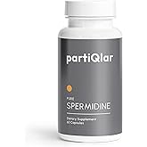 partiQlar Spermidine Supplement - 99% Purity - 8 mg per Capsule - 3rd Party Lab Tested - for Men & Women Cellular Renewal, Longevity - Made in USA - 60 Capsules
