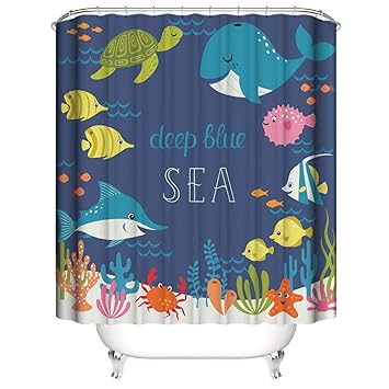 Amazon Com Lmyn 3d Printing Shower Curtain Underwater World