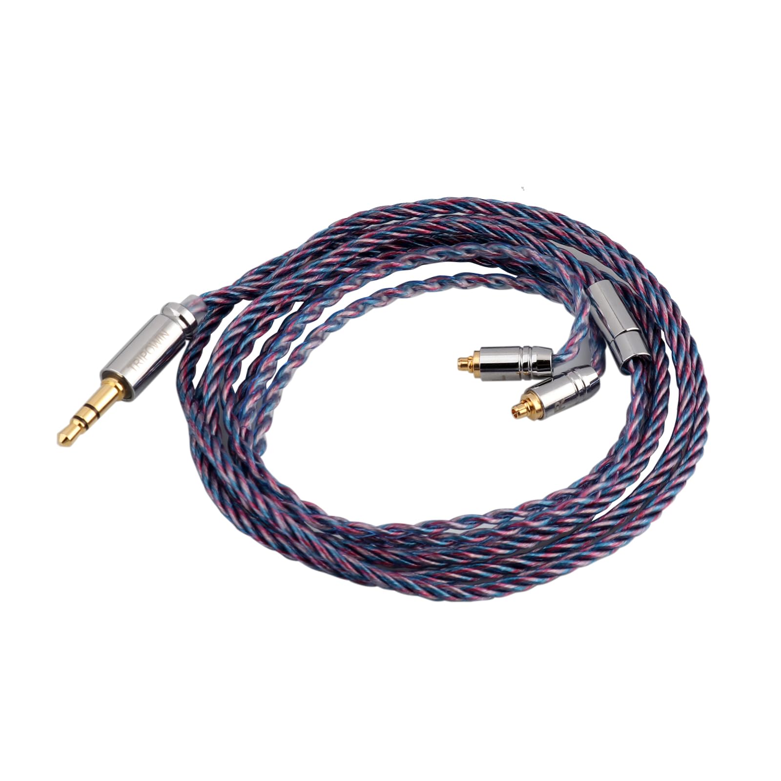 Linsoul Tripowin Sirene 4 Cores IEM Cable, 24AWG OFC Replacement Cable, for In Ear Monitor, for 7hz Timeless T3 T2 PRO T4 (MMCX, 3.5mm)