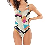 Women's Swimsuits - Retro Vintage 80S Memphis