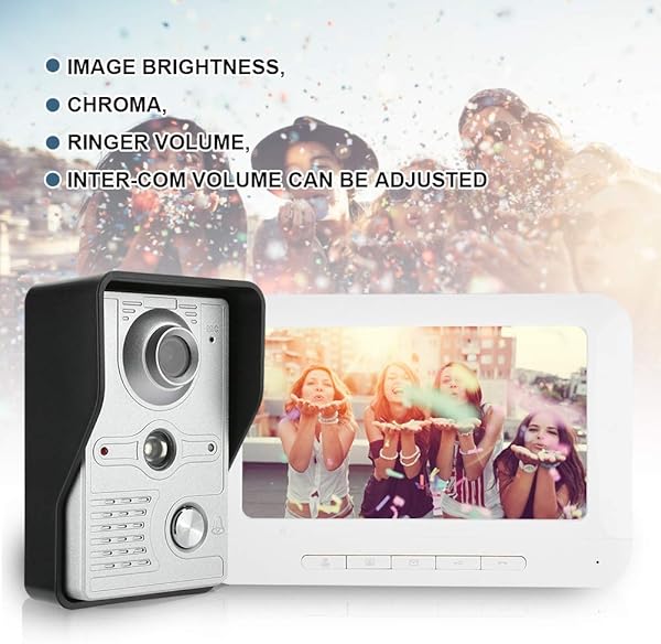 Video Trklingel Kit Trklingel Intercom Kit Smart berwachungskamera System Home Security System mit 7 Zoll TFT LCD Bildschirm Nachtsicht FunktionEU