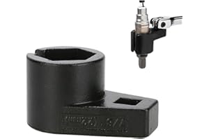 LSKASELUE Offset Oxygen Sensor Socket, 3/8-Inch Drive by 7/8-Inch 22mm Wire Gate Oxygen Sensor Wrench Offset Puller, 6-Point 