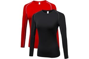 LNJLVI Women's Compression Long Sleeve Shirt - Quick Dry Workout Top & Moisture Wicking Yoga Shirt for Running, Gym, Training