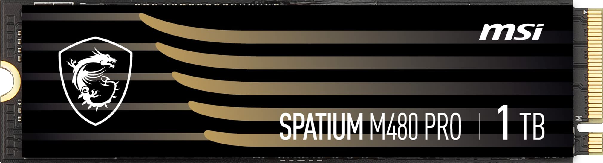 MSI Gaming SPATIUM M480 PRO PCIe 4.0 NVMe M.2 1TB Internal SSD (PCIe Gen4, NVMe 1.4, M.2 2280, Read 7400 MB/S, Write 6000 MB/S, 1TB)