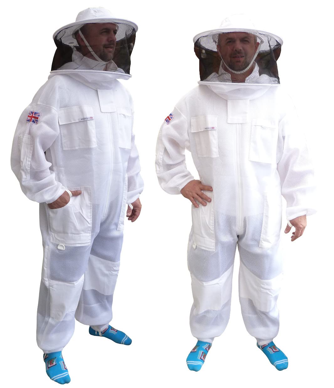 Bee Suit Air Mesh Round hat Ultra Ventilated Protective Beekeeping Suit Fully Body Bee Suit Bee Keeping Wasp Suit Beekeeper Protection Equipment (3XL)