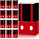 Tenare 28 Pieces Mouse Party Paper Bags, Birthday Treat Candy Goody Favor Bags Present Paper Bags for Mouse Theme Birthday Party Supplies