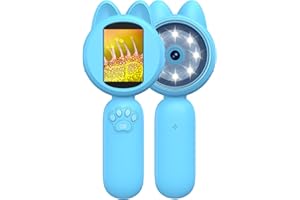 Leipan Magnifying Glass for Kids, 100X Handheld Microscope with 2" LCD Scrren, Kids Magnifer with 8 LED Lights, Christmas Birthday Gifts for Children