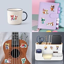 50pcs Cartoon Supper Kitties Stickers for