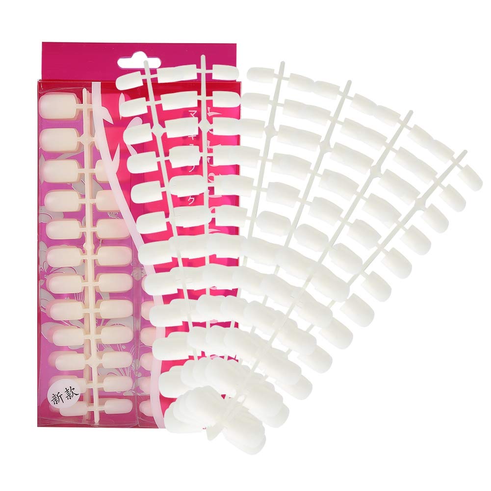 288pcs False Nails Art Tips, Ultra-thin Soft Fake Nails Stickers Tip Slim Nail Full Cover Nail Patch Full Cover Fake Finished Nails Acrylic False Nails Kit(4#)