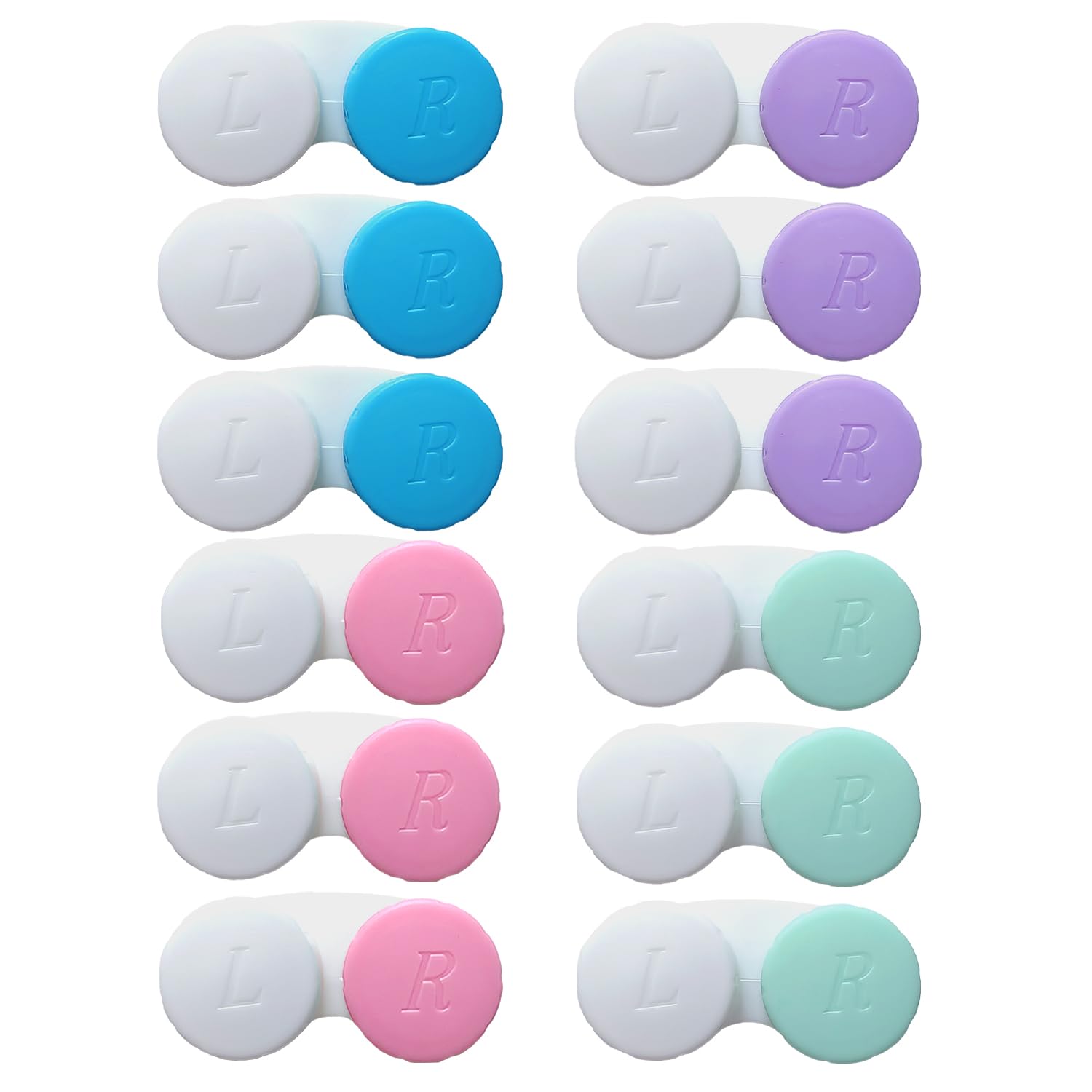 Photo 1 of Erewa 12 Pack Contact lens case Contact Lens Holder Box Soak Storage Kit(Assorted Color)