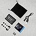 AS X2T+ Wireless Bluetooth Earbuds Dual Stereo Earphones, in-Ear Headset with Mic, Bluetooth Headphones One Cent Sized, Magnetic Charging Case and Small Bag Included (Black)