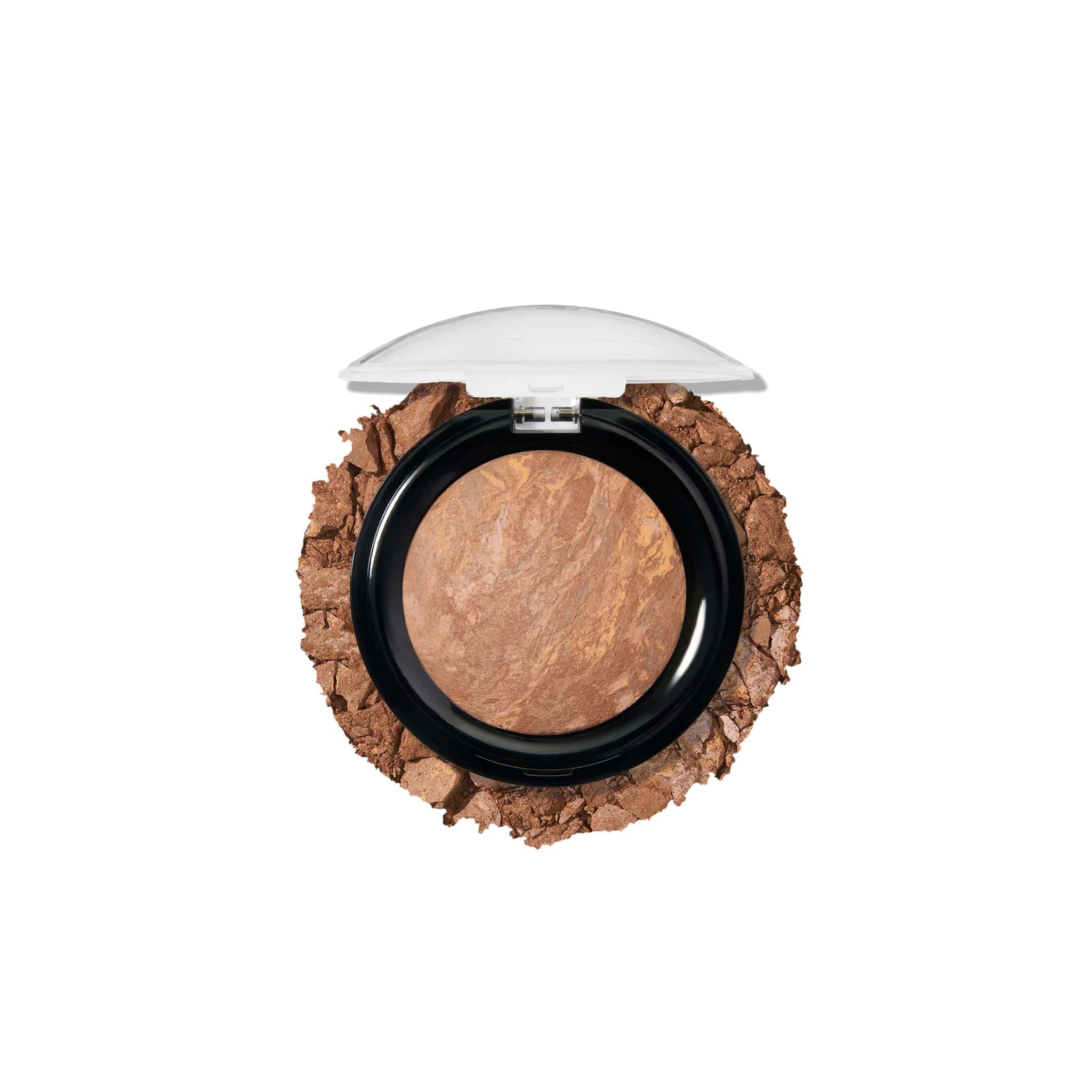 LAURA GELLER Baked to Go Balance-n-Brighten Colour Correcting Powder Foundation (Tan) Travel Size Buildable Light to Medium Coverage Baked Foundation, Demi-Matte Finish
