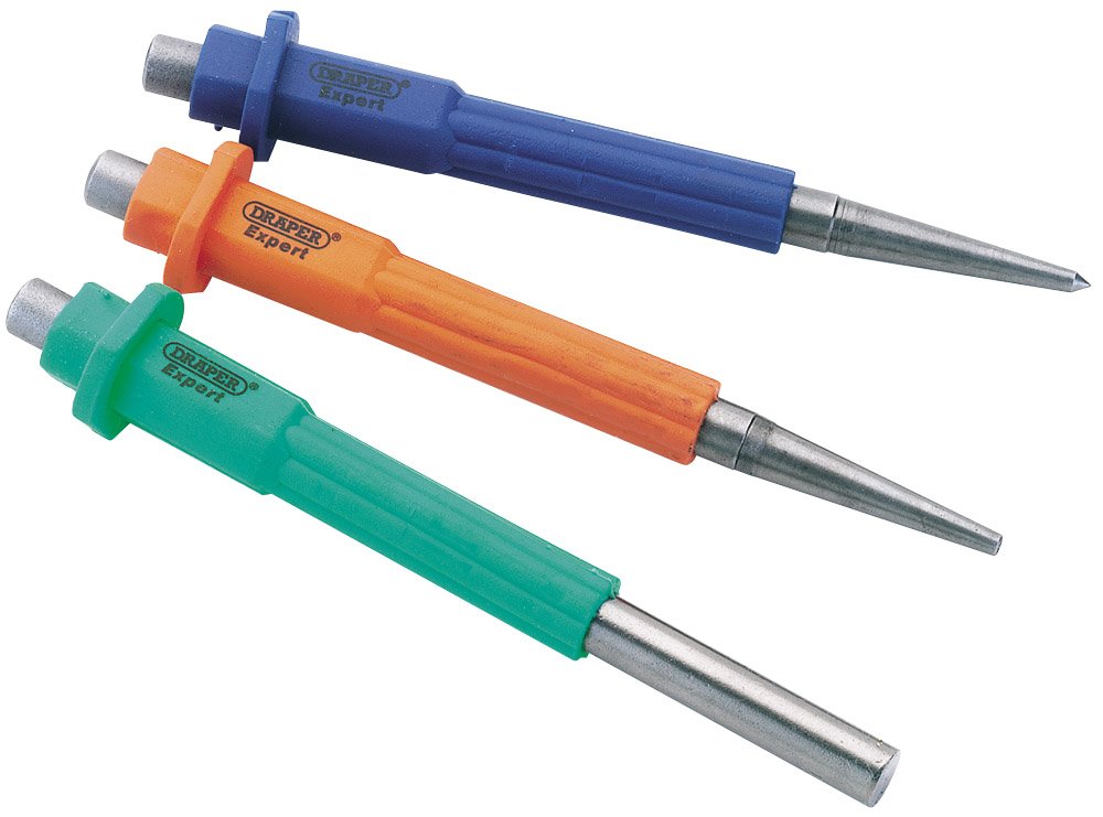 Draper 72041 3-Piece Nail, Pin and Centre Punch Set