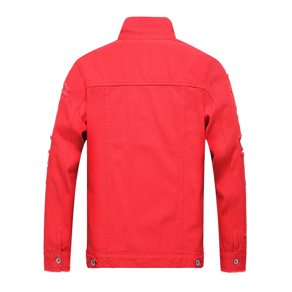 Classic Ripped Slim Denim Jacket with 