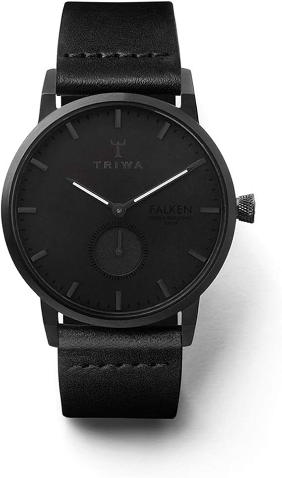 Amazon Triwa トリワ 時計 Midnight Falken ミッドナイト ファルケン アナログ ウォッチ メンズ ブラック 黒色 レザーベルト Fast115 Cl 男性用 並行輸入品 メンズ腕時計 腕時計 通販