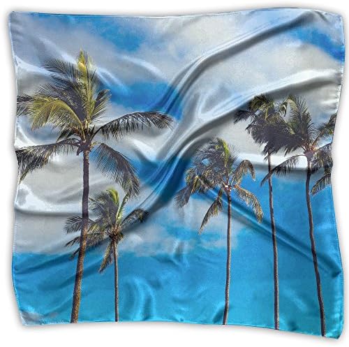 Cconut Tree Women Fashion Soft Women Square Scarf Beautiful Scarves