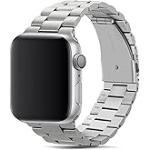 Tasikar Band Compatible with Apple Watch Band 49mm 46mm 45mm 44mm 42mm Premium Stainless Steel Metal Replacement Strap Compatible with Apple Watch Ultra 3 2 1 Series 11 10 9 8 7 6 5 4 3 2 1 SE, Silver
