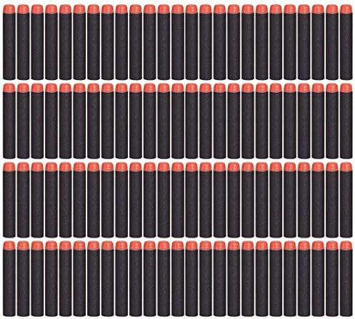 Ennrui 100Pcs Soft Foam Refill Darts Bullet for Nerf N-strike Elite Series Blasters Kids Toy Gun (BLACK)