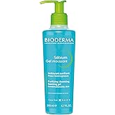 Bioderma Sébium Foaming Gel Gentle Face Cleanser Pump, Makeup Removing Cleanser, Skin Purifying Face Wash for Combination to 
