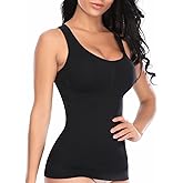 SLIMBELLE Camisole Tops for Women Tummy Control Shapewear Tank Tops with Built in Bra Body Shaper