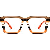 Zeelool Stylish Square Eyeglasses Frame with Non-prescription Clear Lens for Men Kenish ZJGA634947