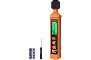 BOBOVAV Decibel Meter Sound Level Reader, Portable with 30-130dB Range, 125ms Fast & 1s Slow Response Modes, A-Weighted, Max/