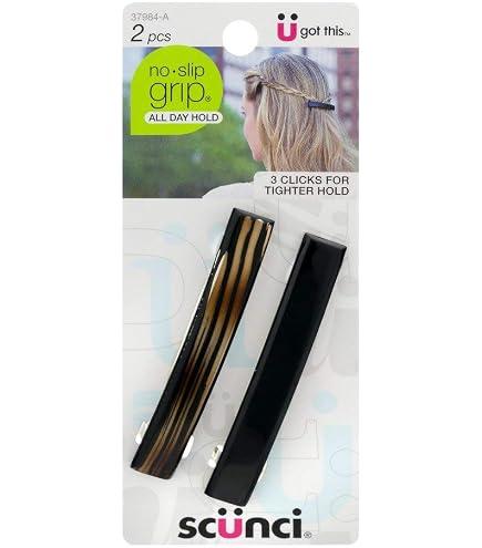 Amazon.com : Scunci 1785103A048 No Slip Grip Barrettes Assorted