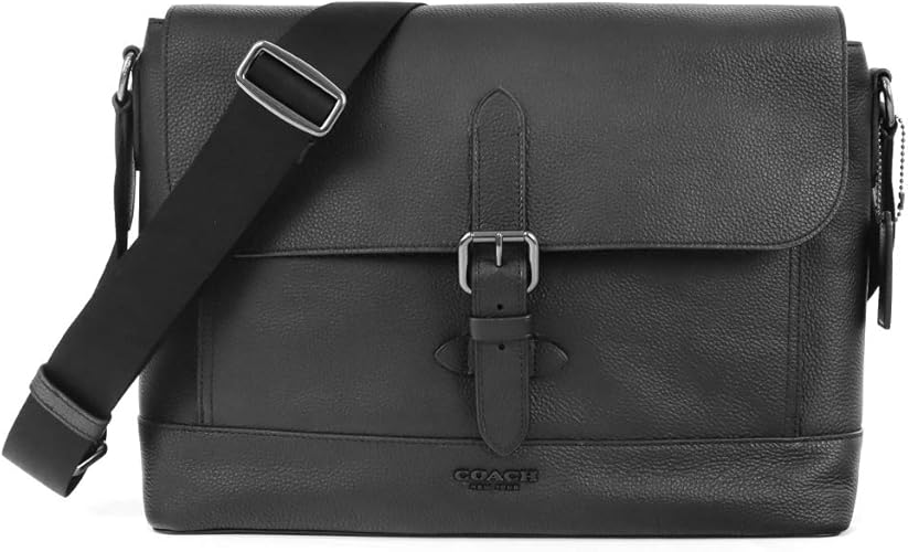 Amazon コーチ Coach メンズ ショルダーバッグ レザー ハード メッセンジャーバッグ ブラック 8 Qb Bk コーチアウトレット 並行輸入品 メンズバッグ 財布