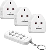 Dewenwils Remote Control Plug Socket 13A 3120W 30M Range 3 Sockets