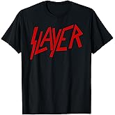 Slayer Official Classic Logo T-Shirt - Black, Crew Neck, Short Sleeve, Casual & Fitness (Polyester, Cotton)