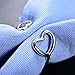 Bamos Jewerly Girls 925 Sterling Silver Ring Herat Set Promise Engagement Wedding Fashion Rings Size 6