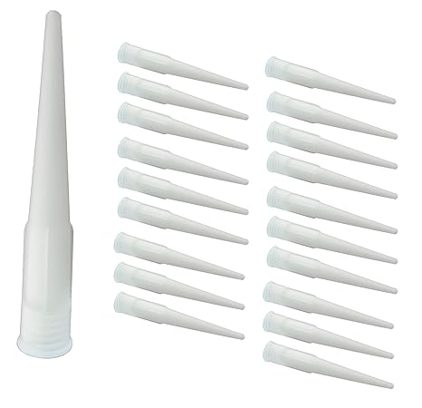 Kartuschenspitze 20 STÜCK Kartuschendüse für 310 ml Kartuschen, Grobgewinde für Silikon Acryl Kartuschen mit Schraubverschlus