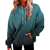 Oversized Hoodies For Women Tie Dye Gradient Sweatshirts Baggy Drawstring Hooded Pullover 2025 Fall Casual Tops With Pocket