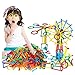 O-Toys Interlocking Toys for Kids Connecting Toys Construction Toy Kit Building Blocks Bars Educational Preschool Learning Stem Toys Shaped Puzzle Game Playset (420pcs)