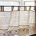 Zhh Cotton Linen Valance for Windows with Tassels - Rustic Farmhouse Short Curtain, Kitchen Valance Rod Pocket Topper Window Treatment, H 17× W 59 Inch