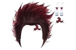 TopOneer Anime Cosplay Wig with Wig Cap for Women Men Adult Halloween