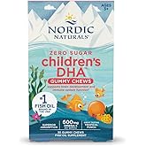 Nordic Naturals Zero Sugar Children’s DHA Gummy Chews, Tropical Punch - 30 Gummy Chews for Kids - 600 mg Total Omega-3s - Brain Development, Learning, Healthy Immunity - Non-GMO - 30 Servings
