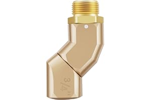 BORRITT 3/4" NPT Gold plating Fuel Hose Swivel 360 Rotating Connector Fuel Swivel 3/4" Dual NPT Threads Fuel Transfer Pump Nozzle Swivel Fuel Tank Hose Connector for Transfer Fuels