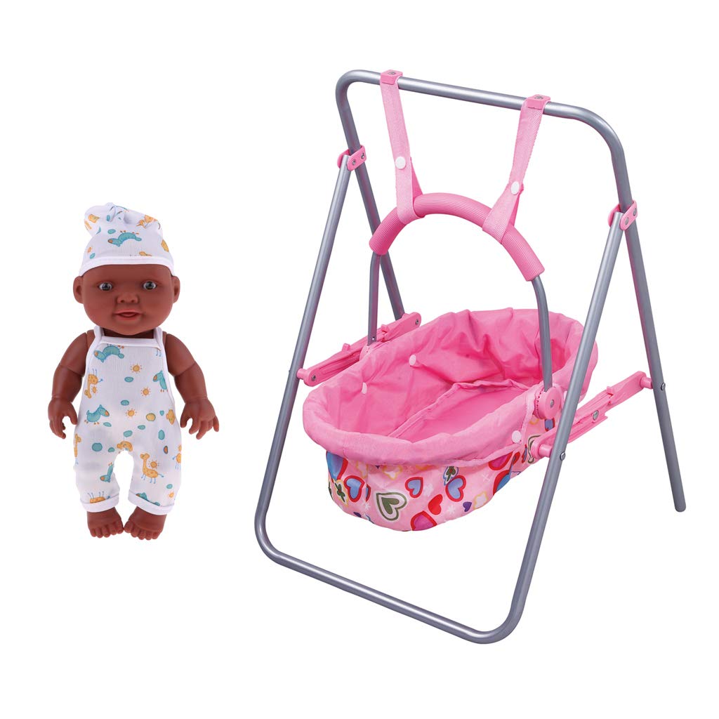 dolls swinging crib
