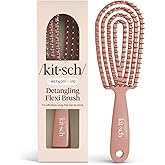 Kitsch Cepillo Desenredante – Cepillo Flexible para Cabello Rizado para Mujeres, Hombres Y Niños | Cepillo Desenredante con E