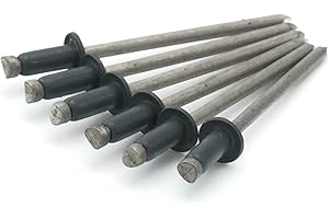 ALBANYCOUNTYFASTENERS Colored Pop Rivets 1/8 Diameter #4 304 Stainless Steel Painted Blind Rivets 4-3, 1/8" x 3/16" Grip (250, Fabral Charcoal)