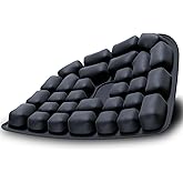 3D Inflatable Travel Seat Cushion for Airplane, Office & Wheelchair – Portable Pressure Relief Cushion for Long Flights, Sciatica & Tailbone Pain – Adjustable Air Support with Non-Slip Base