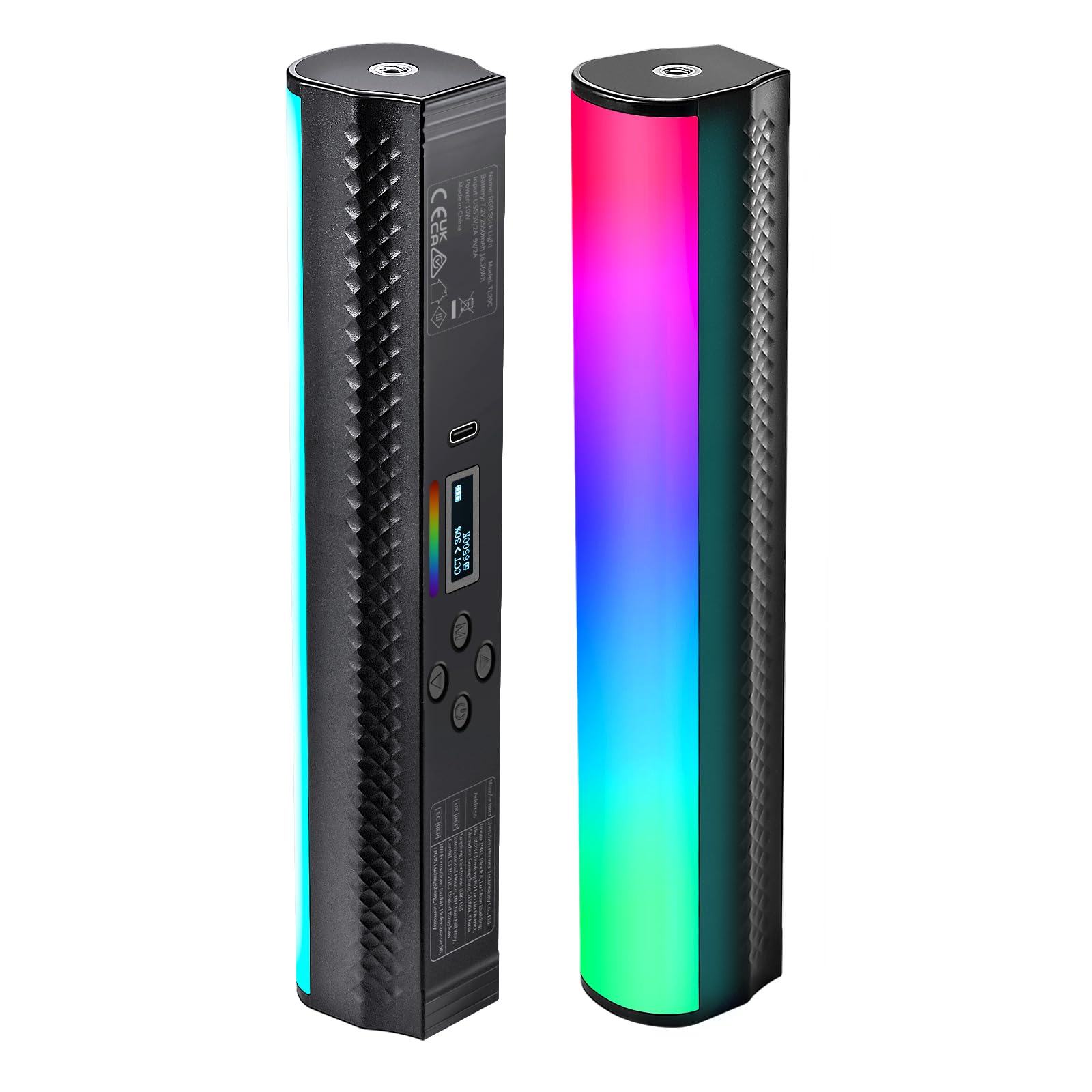 Photo 1 of NEEWER RGB Light Wand, Magnetic Handheld Photography Video Light Stick, 2500K~8500K Dimmable CRI95+ Full Color LED Tube Light Bar with 2550mAh Battery, 17 Light Scenes for Vlog TikTok YouTube, TL20C