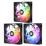 Thermalright TL-C12C-S X3 CPU Fan 120mm ARGB Case Cooler Fan, 4pin PWM Silent Computer with S-FDB Bearing Included, up to 1550RPM Cooling Fan(3 Quantities)