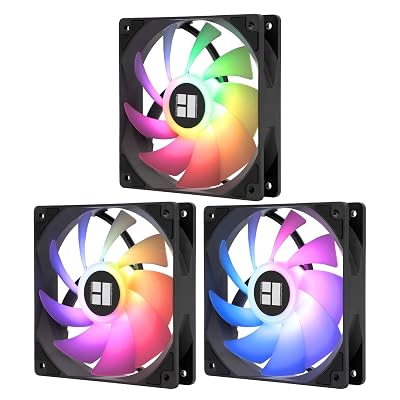 Thermalright TL-C12C-S X3 CPU Fan 120mm ARGB Case Cooler Fan, 4pin PWM Silent Computer with S-FDB Bearing Included, up to 1550RPM Cooling Fan(3 Quantities)
